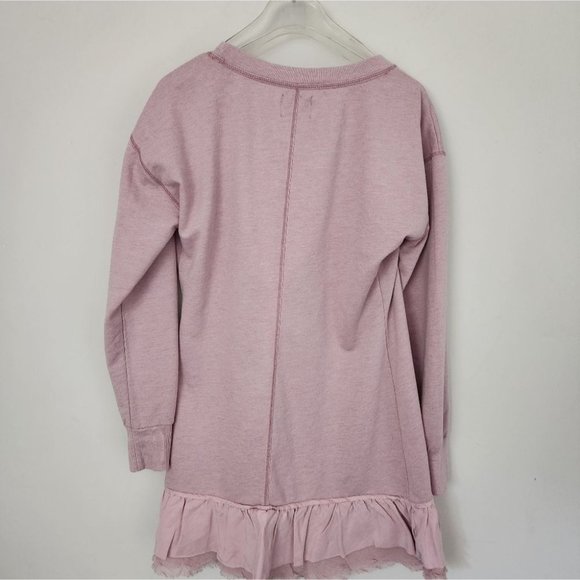 JUICY COUTURE | Sweatshirt dress ruffles blush pink sz S - Picture 5 of 6